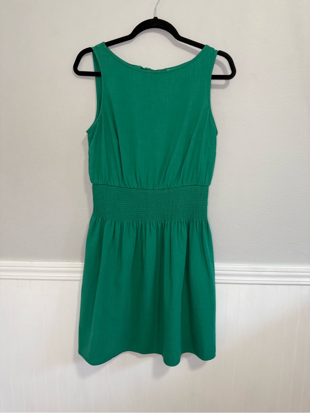Universal Thread Emerald Green Sleeveless Smocked-Waist Mini Dress